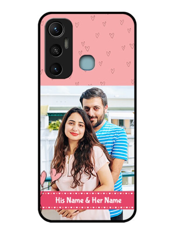 Custom Infinix Hot 11 Custom Metal Phone CaseLove Design Peach Color