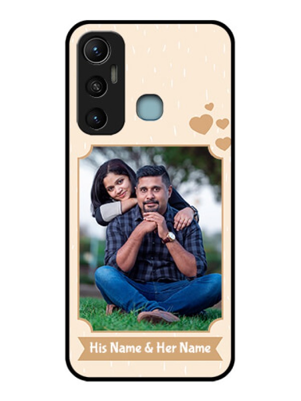 Custom Infinix Hot 11 Custom Metal Phone CaseWith Confetti Love Design