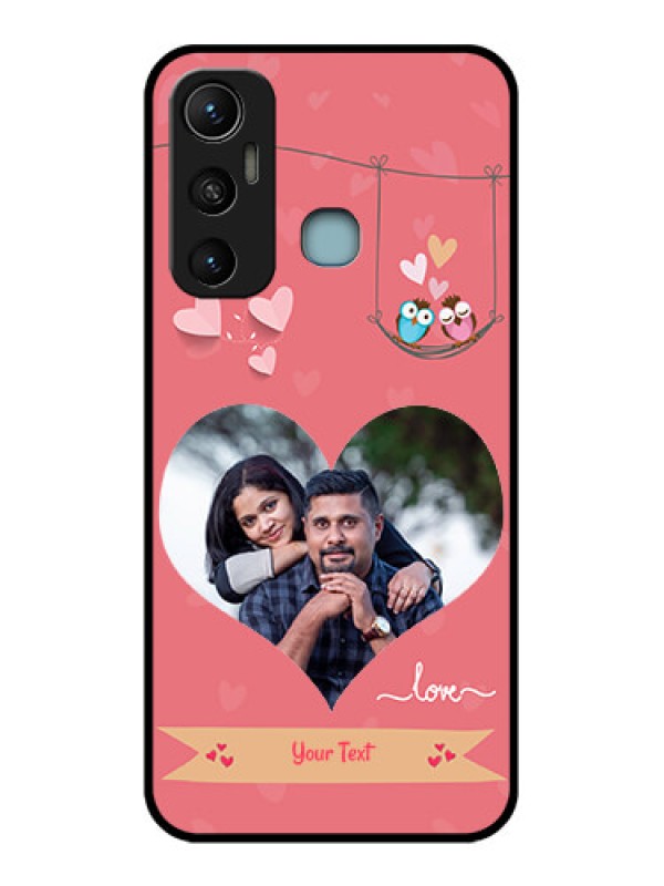 Custom Infinix Hot 11 Custom Metal Phone CasePeach Color Love Design