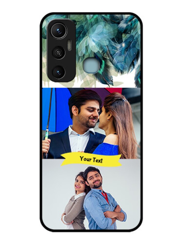 Custom Infinix Hot 11 Custom Metal Phone CaseImage With Boho Peacock Feather Design