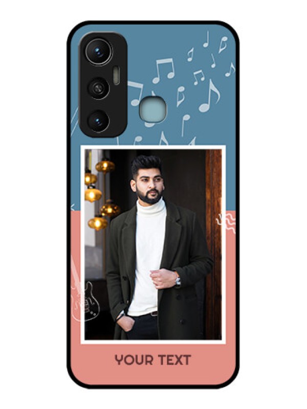 Custom Infinix Hot 11 Custom Metal Phone CaseWith Color Musical Note Design