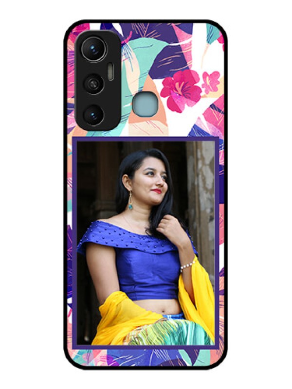 Custom Infinix Hot 11 Custom Metal Phone CaseAbstract Floral Design