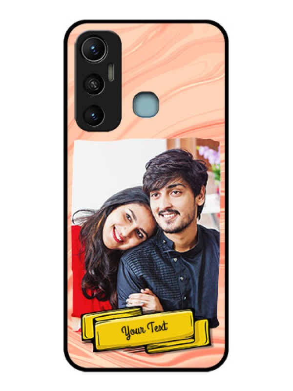 Custom Infinix Hot 11 Custom Metal Phone CaseMarble Texture Design