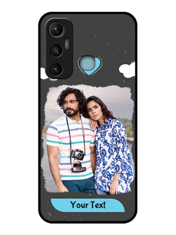 Custom Infinix Hot 11 Custom Metal Phone CaseSplashes With Love Doodles Design