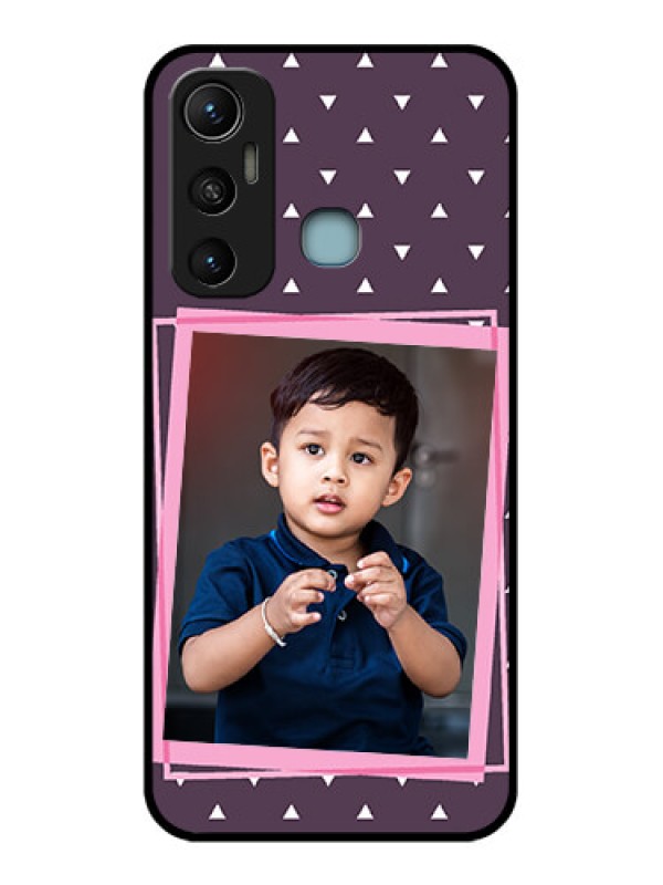 Custom Infinix Hot 11 Custom Metal Phone CaseTriangle Pattern Dotted Design