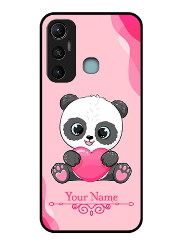 Custom Infinix Hot 11 Custom Metal Phone CaseCute Panda Design