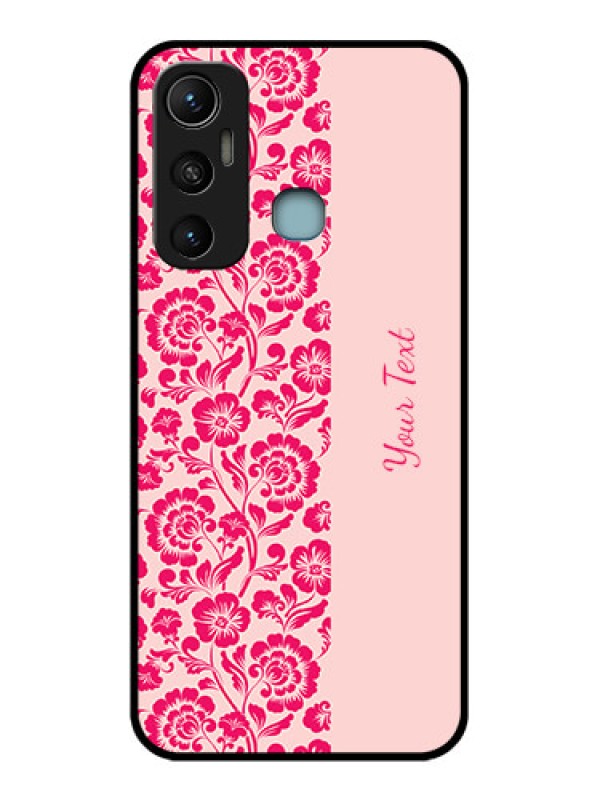 Custom Infinix Hot 11 Custom Metal Phone CaseAttractive Floral Pattern Design