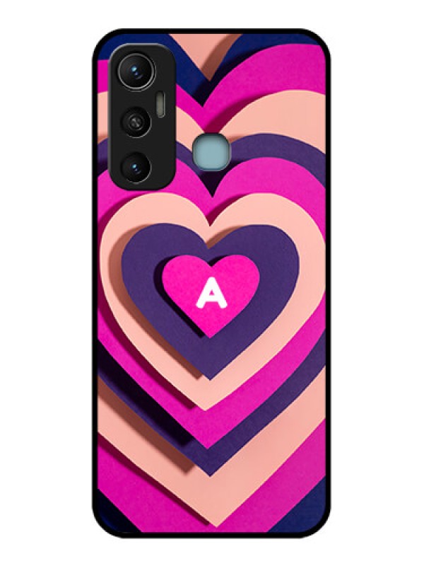 Custom Infinix Hot 11 Custom Metal Phone CaseCute Heart Pattern Design