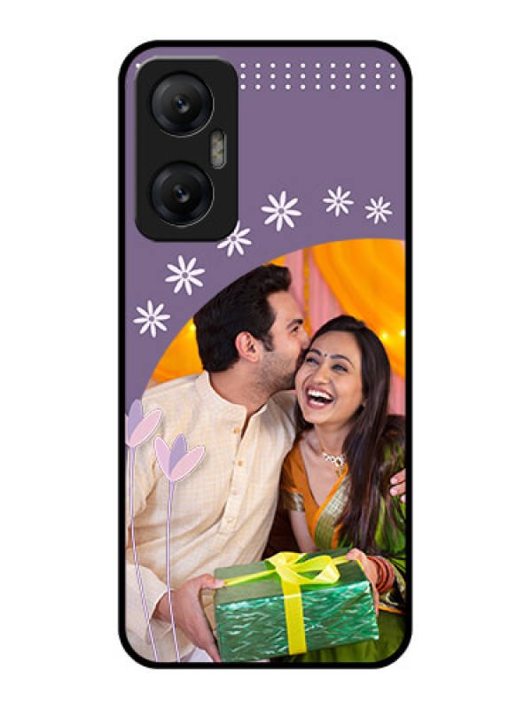 Custom Infinix Hot 20 5G Custom Metal Phone CaseLavender Flowers Design