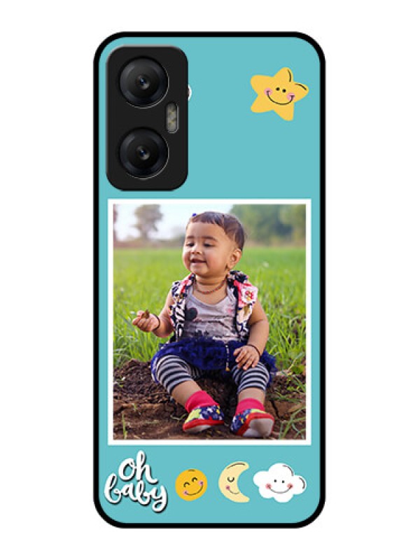 Custom Infinix Hot 20 5G Custom Metal Phone CaseSmiley Kids Stars Design