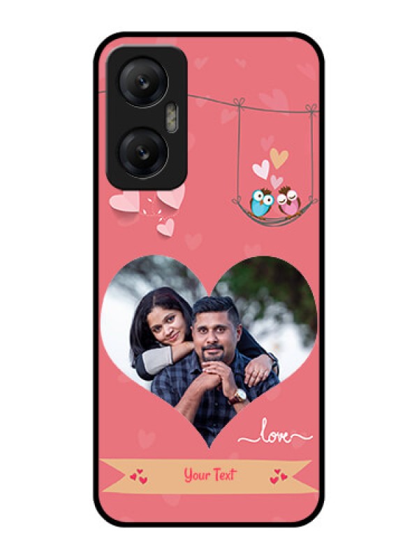 Custom Infinix Hot 20 5G Custom Metal Phone CasePeach Color Love Design