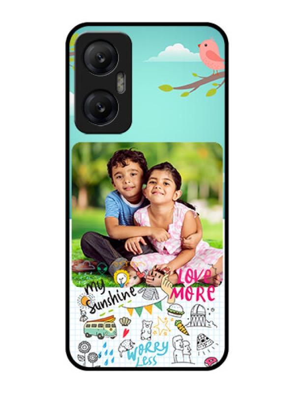 Custom Infinix Hot 20 5G Custom Metal Phone CaseDoodle Love Design