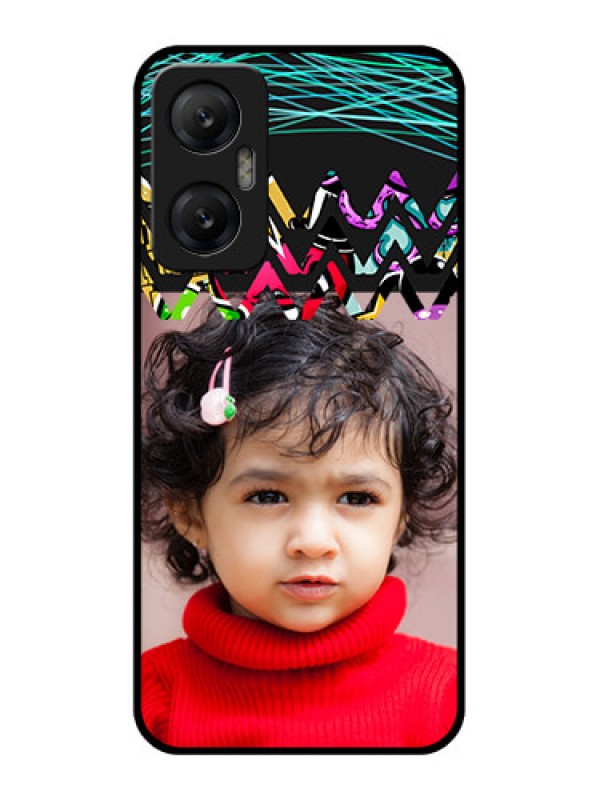 Custom Infinix Hot 20 5G Custom Metal Phone CaseNeon Abstract Design