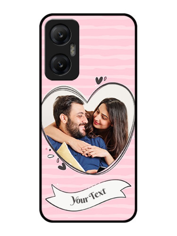 Custom Infinix Hot 20 5G Custom Metal Phone CaseVintage Heart Design