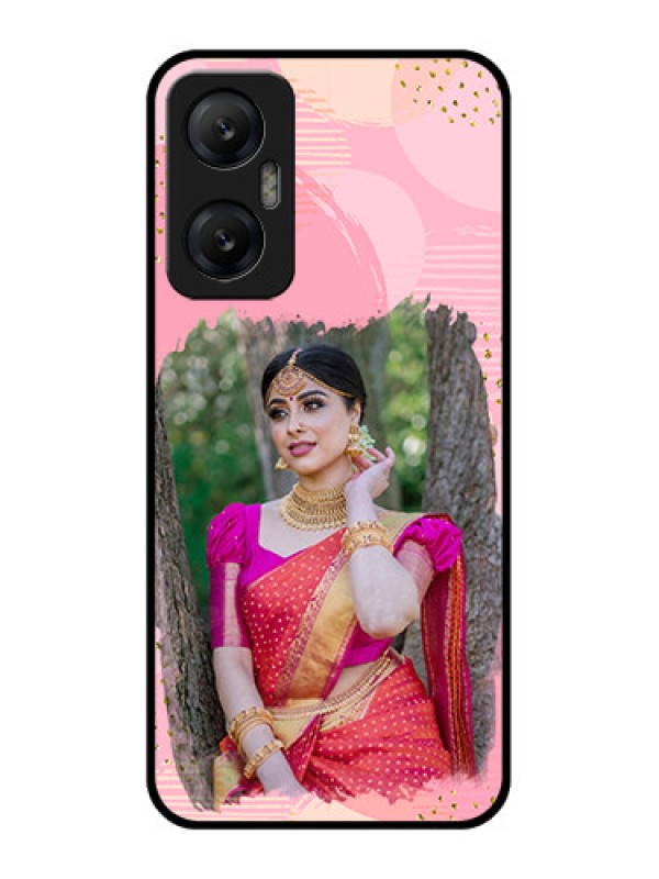 Custom Infinix Hot 20 5G Custom Metal Phone CaseGold Glitter Splash Design