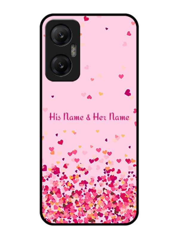 Custom Infinix Hot 20 5G Custom Metal Phone CaseFloating Hearts Design