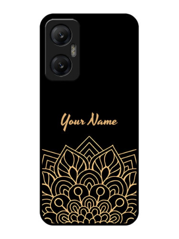 Custom Infinix Hot 20 5G Custom Metal Phone CaseGolden Mandala Design