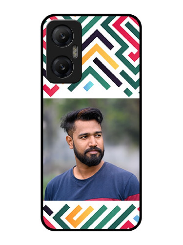 Custom Infinix Hot 20 5G Custom Metal Phone CaseColorful Maze Pattern Design