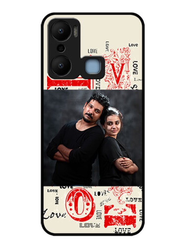 Custom Infinix Hot 20 Play Custom Metal Phone CaseTrendy Love Design Case