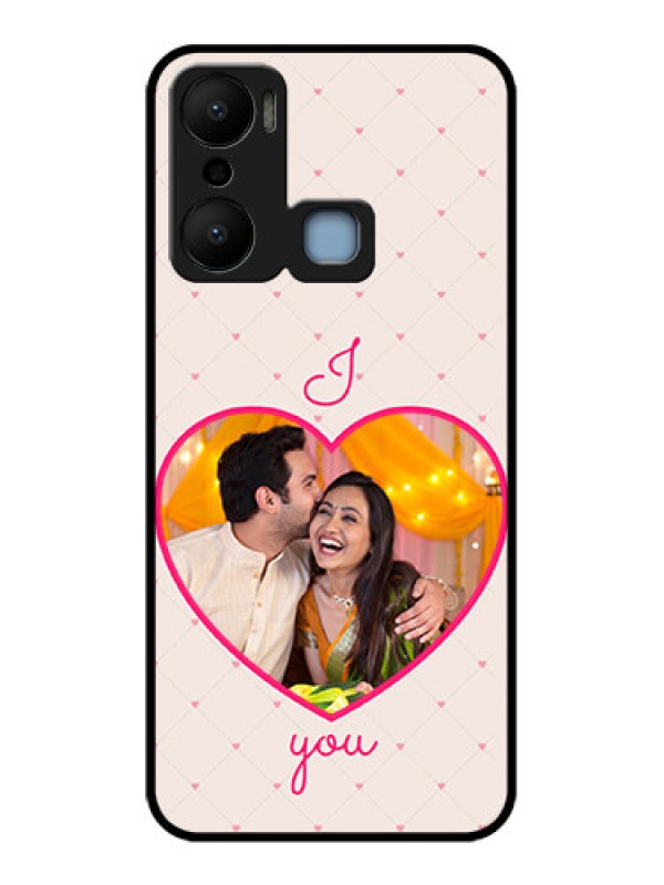 Custom Infinix Hot 20 Play Custom Metal Phone CaseHeart Shape Design