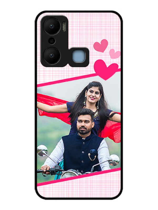 Custom Infinix Hot 20 Play Custom Metal Phone CaseLove Shape Heart Design