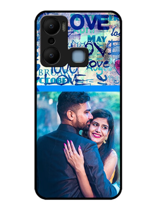 Custom Infinix Hot 20 Play Custom Metal Phone CaseColorful Love Design