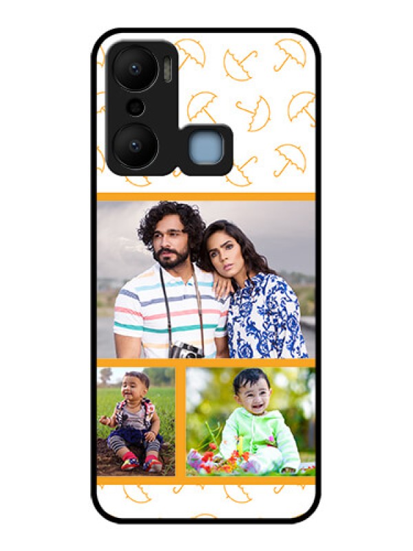 Custom Infinix Hot 20 Play Custom Metal Phone CaseYellow Pattern Design