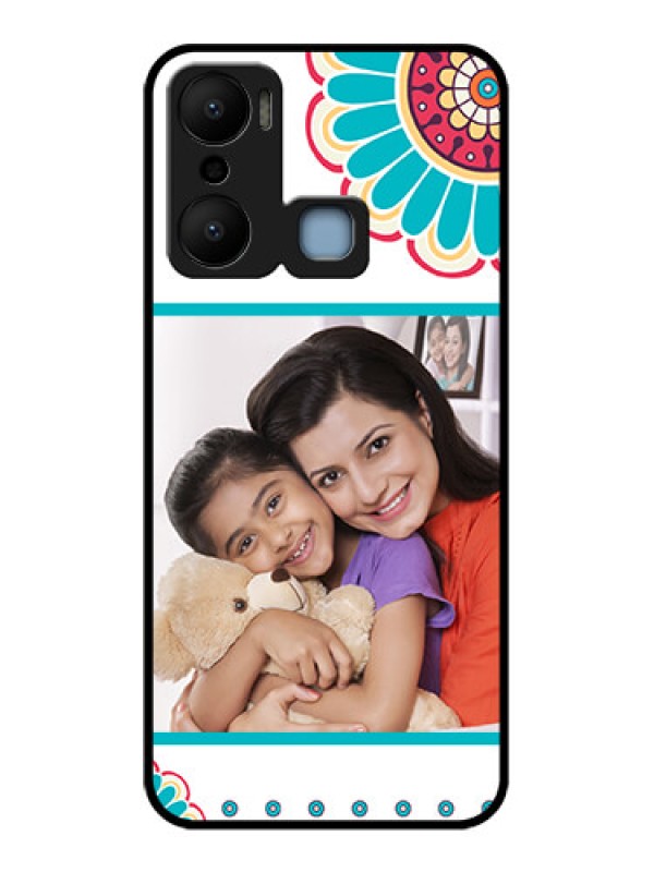 Custom Infinix Hot 20 Play Custom Metal Phone CaseFlower Design