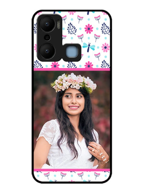 Custom Infinix Hot 20 Play Custom Metal Phone CaseColorful Flower Design