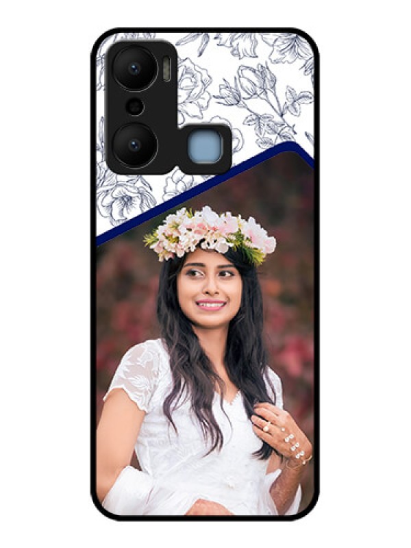 Custom Infinix Hot 20 Play Custom Metal Phone CaseClassy Floral Design