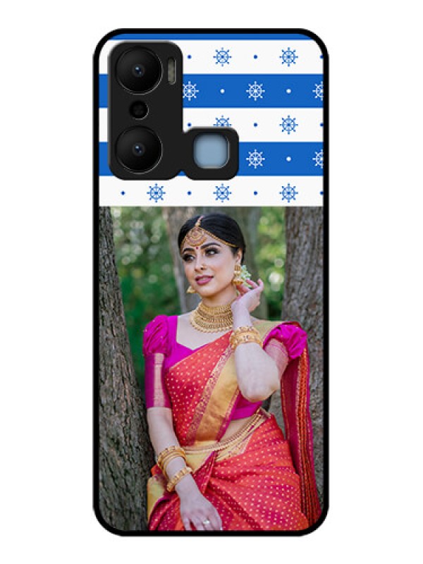 Custom Infinix Hot 20 Play Custom Metal Phone CaseSnow Pattern Design