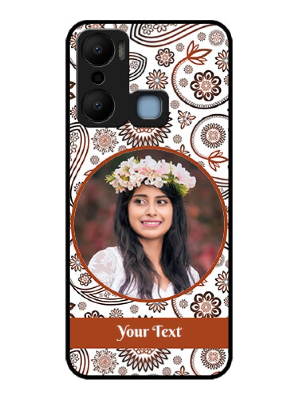 Custom Infinix Hot 20 Play Custom Metal Phone CaseAbstract Flower Design