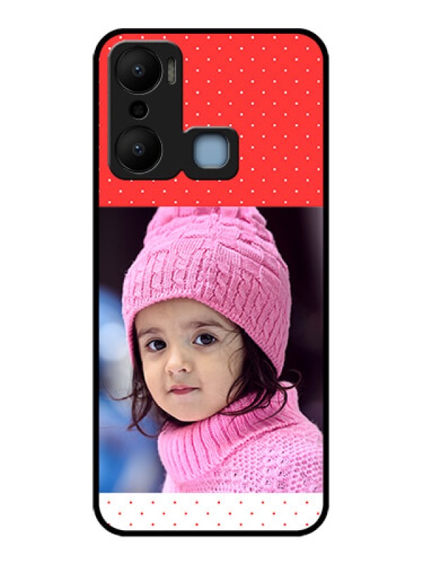 Custom Infinix Hot 20 Play Custom Metal Phone CaseRed Pattern Design