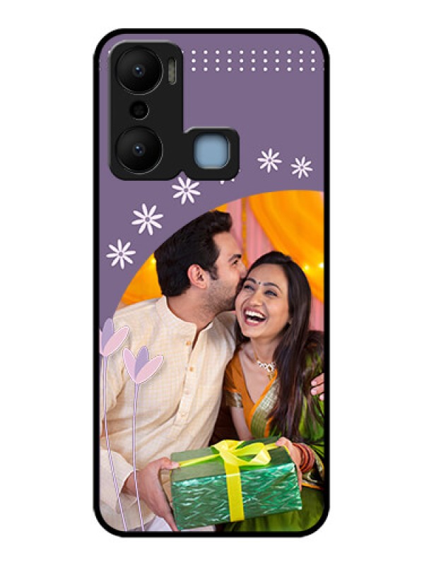 Custom Infinix Hot 20 Play Custom Metal Phone CaseLavender Flowers Design