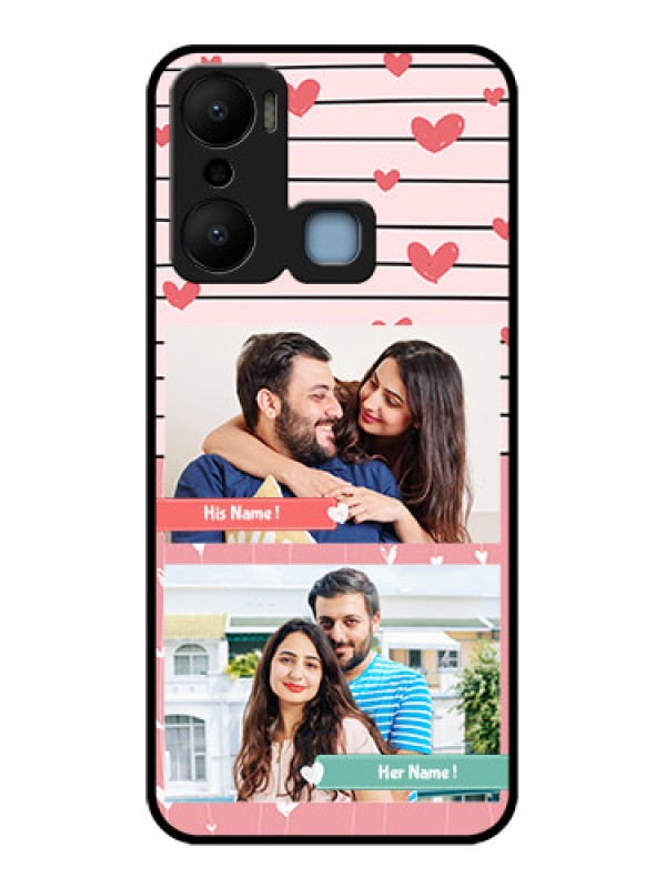 Custom Infinix Hot 20 Play Custom Metal Phone CasePhoto With Heart Design