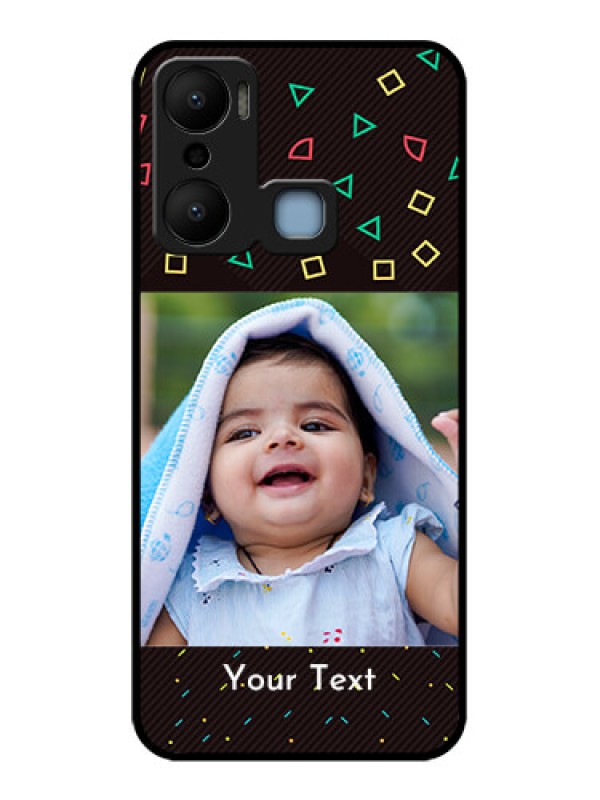 Custom Infinix Hot 20 Play Custom Metal Phone CaseWith Confetti Birthday Design