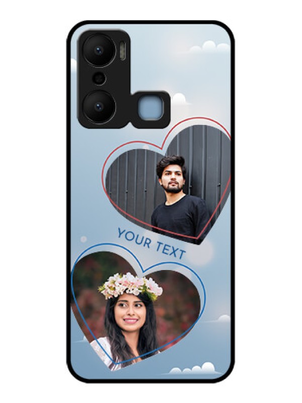 Custom Infinix Hot 20 Play Custom Metal Phone CaseBlue Color Couple Design