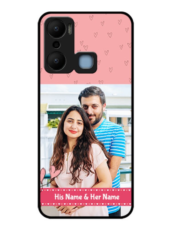 Custom Infinix Hot 20 Play Custom Metal Phone CaseLove Design Peach Color