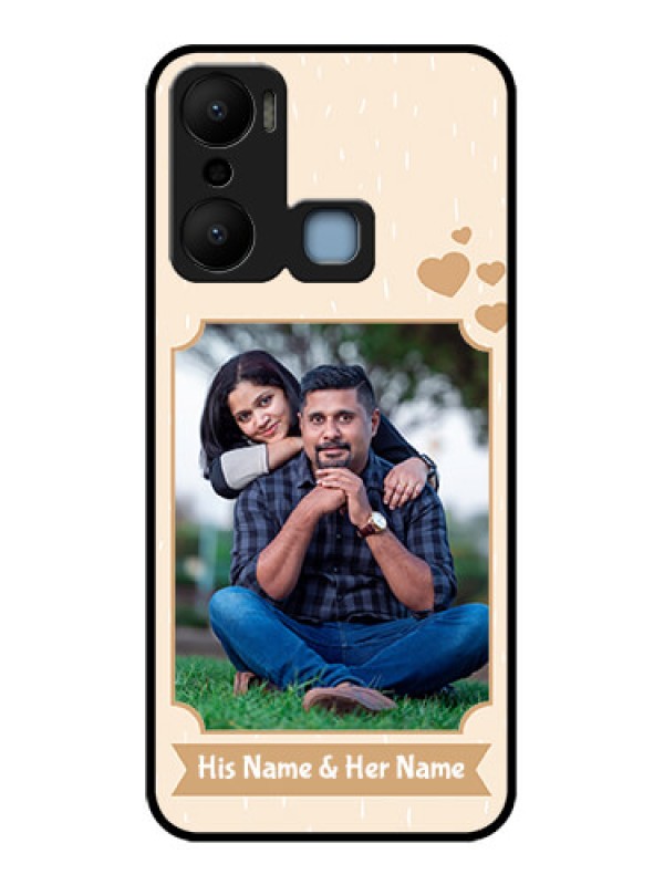 Custom Infinix Hot 20 Play Custom Metal Phone CaseWith Confetti Love Design