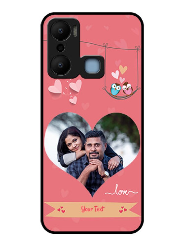 Custom Infinix Hot 20 Play Custom Metal Phone CasePeach Color Love Design