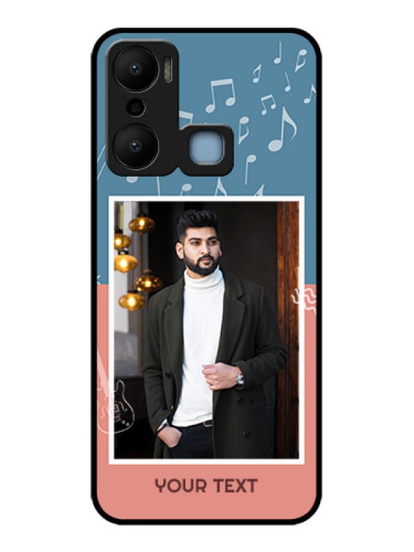 Custom Infinix Hot 20 Play Custom Metal Phone CaseWith Color Musical Note Design