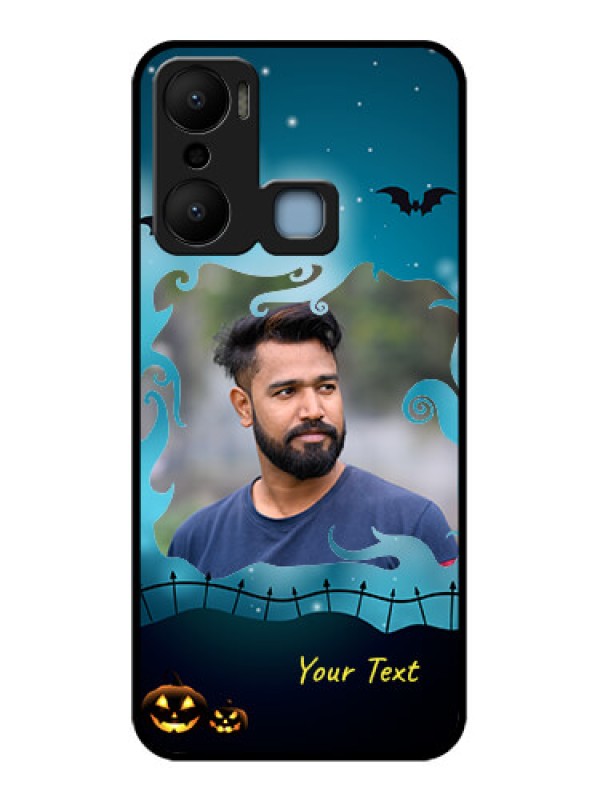 Custom Infinix Hot 20 Play Custom Metal Phone CaseHalloween Frame Design