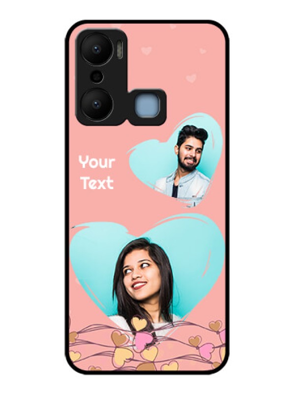 Custom Infinix Hot 20 Play Custom Metal Phone CaseLove Doodle Design