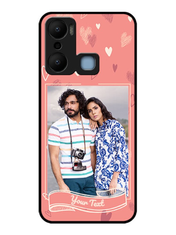 Custom Infinix Hot 20 Play Custom Metal Phone CaseLove Doodle Art Design