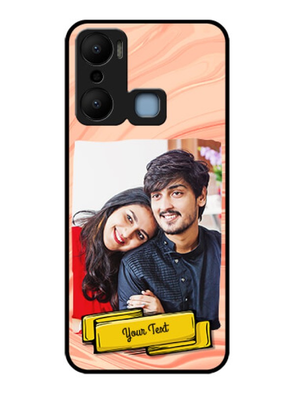 Custom Infinix Hot 20 Play Custom Metal Phone CaseMarble Texture Design