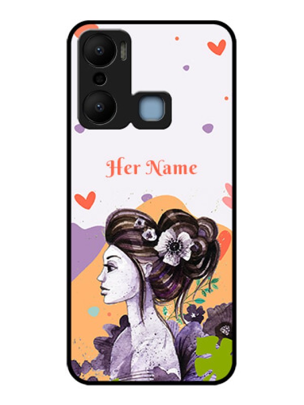 Custom Infinix Hot 20 Play Custom Metal Phone CaseWoman And Nature Design