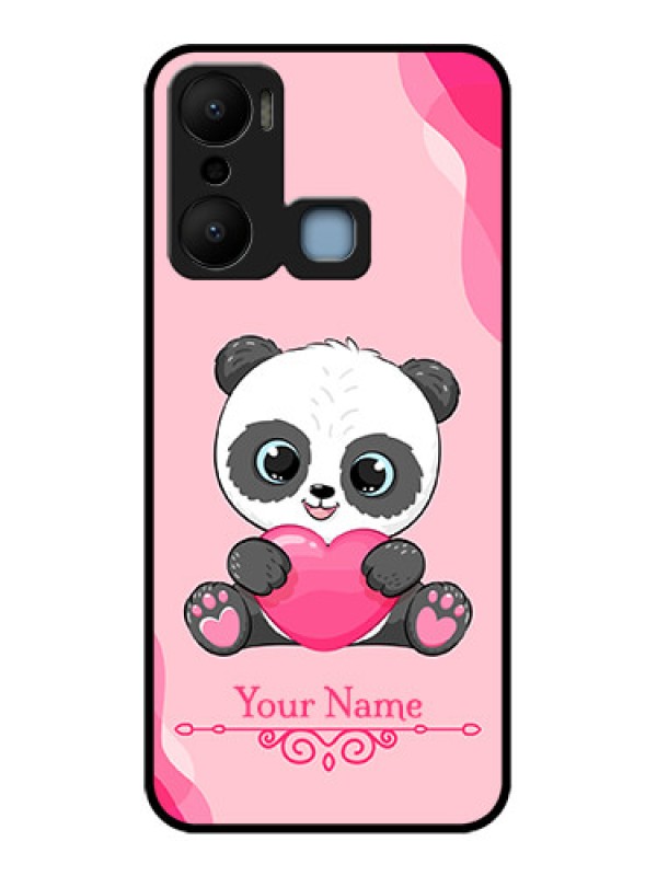 Custom Infinix Hot 20 Play Custom Metal Phone CaseCute Panda Design