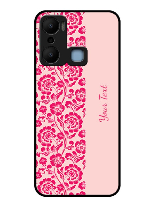 Custom Infinix Hot 20 Play Custom Metal Phone CaseAttractive Floral Pattern Design