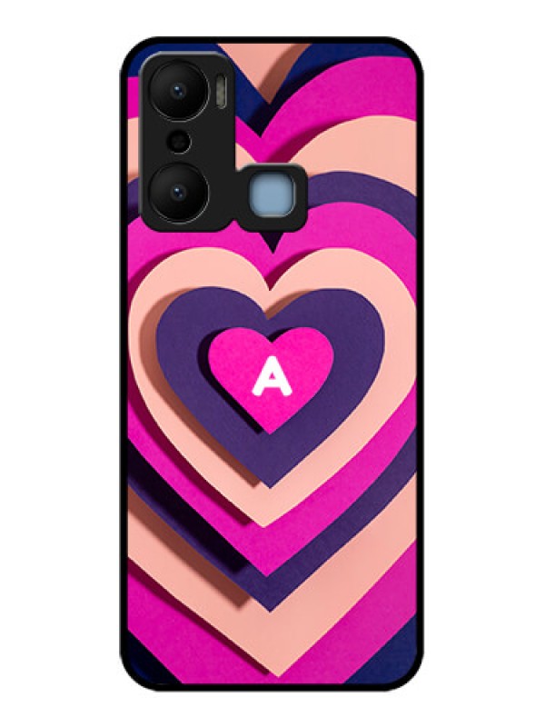 Custom Infinix Hot 20 Play Custom Metal Phone CaseCute Heart Pattern Design
