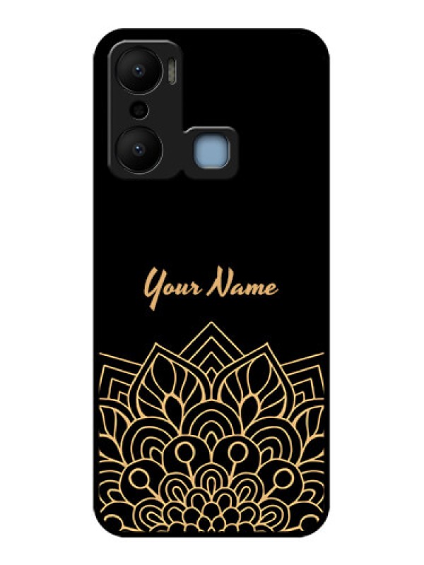 Custom Infinix Hot 20 Play Custom Metal Phone CaseGolden Mandala Design